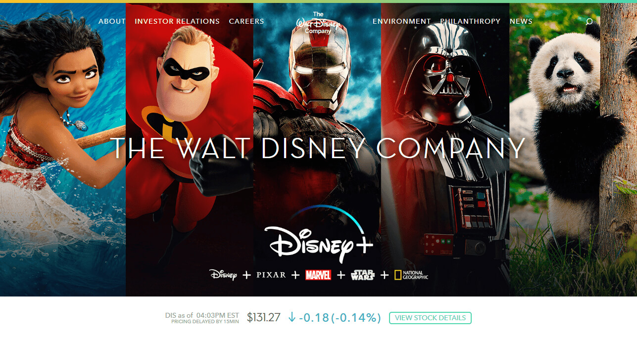 The Walt Disney Company WordPress website
