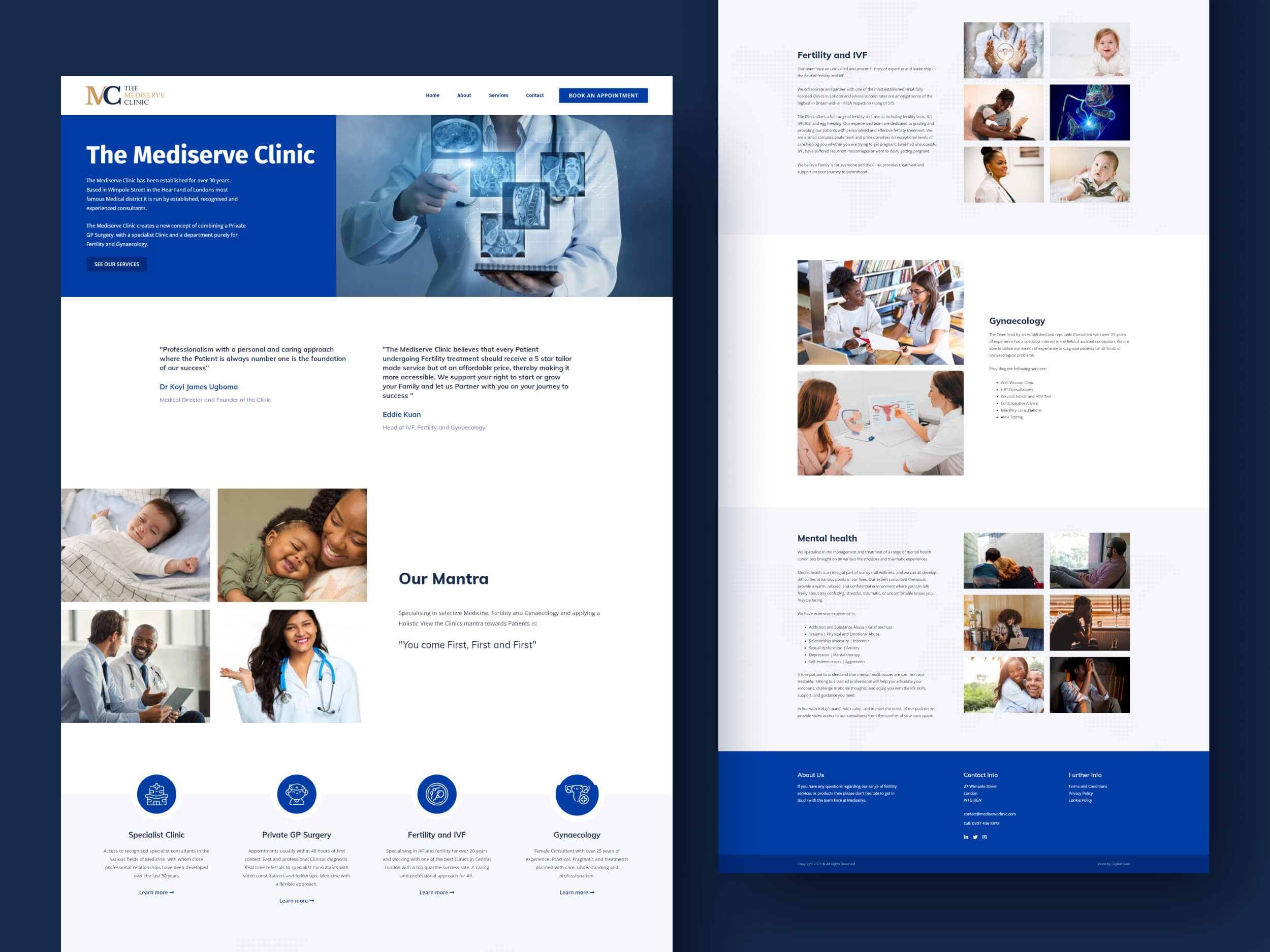 The Mediserve Clinic web design