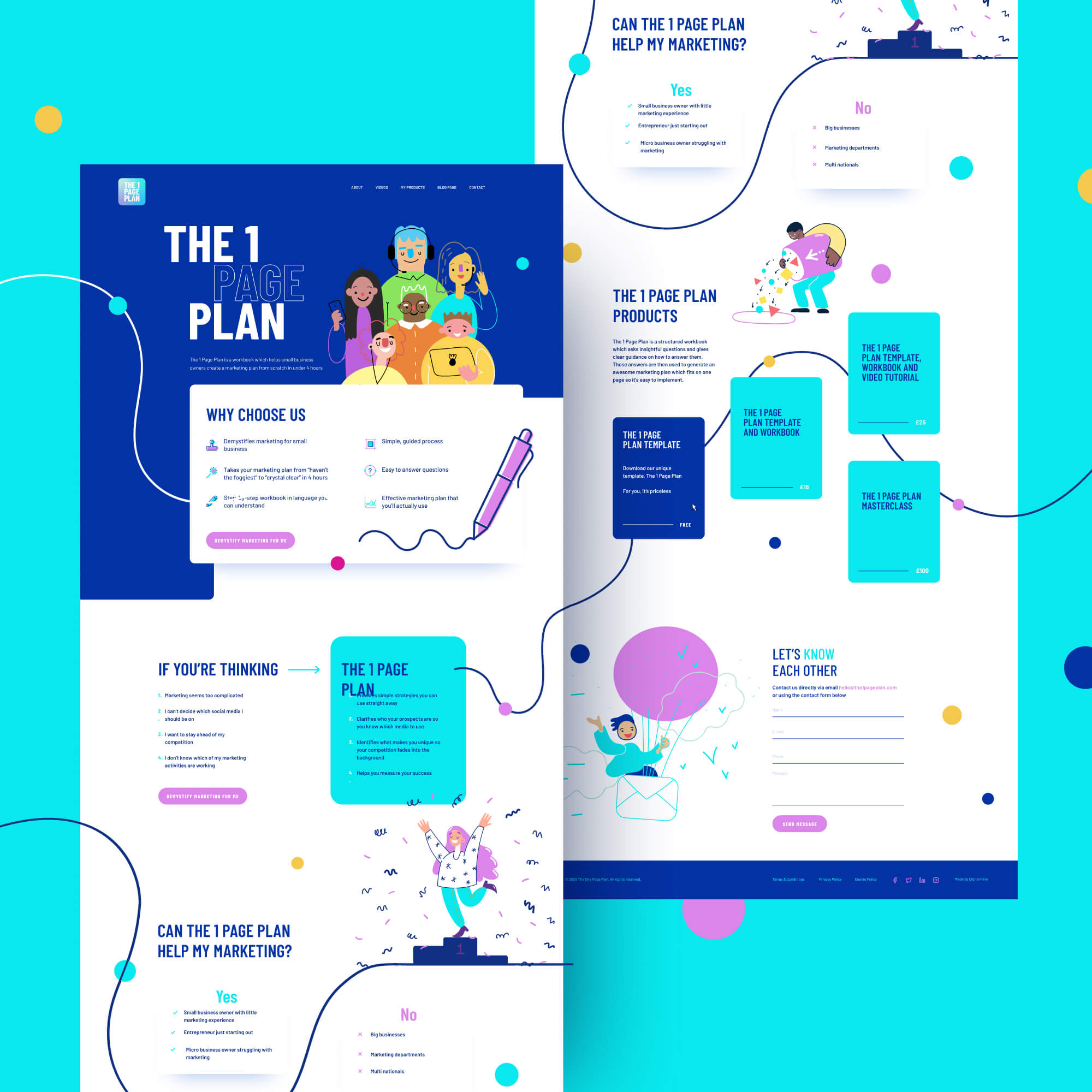 The 1 page plan website design