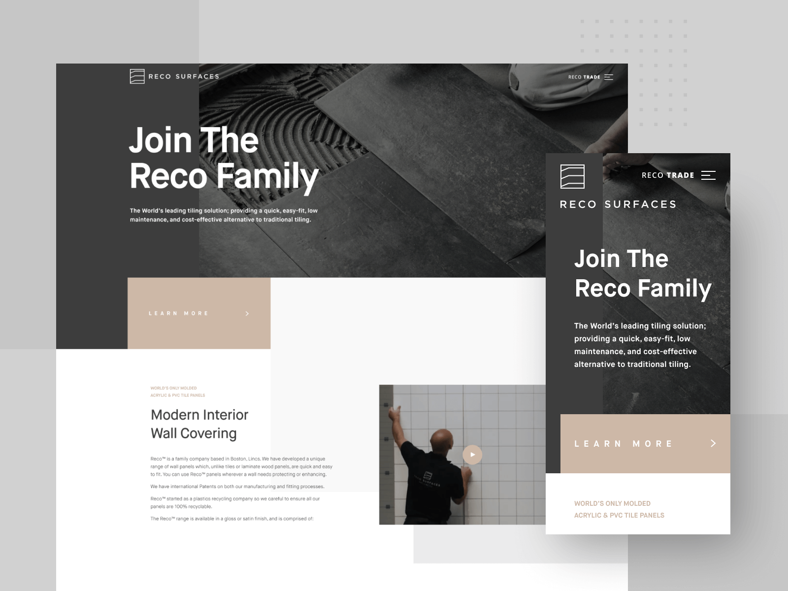 Web design for Reco surfaces