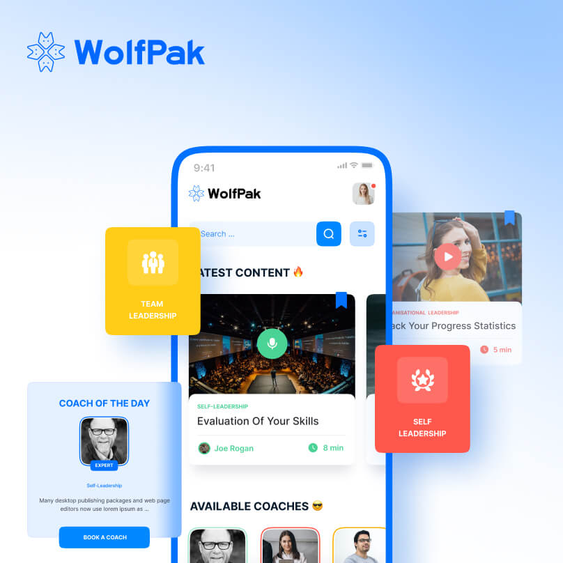 WolfPak app UIUX design cover