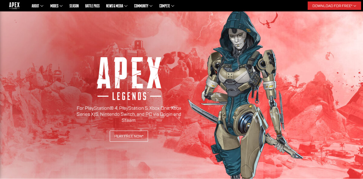 Apex Legends website