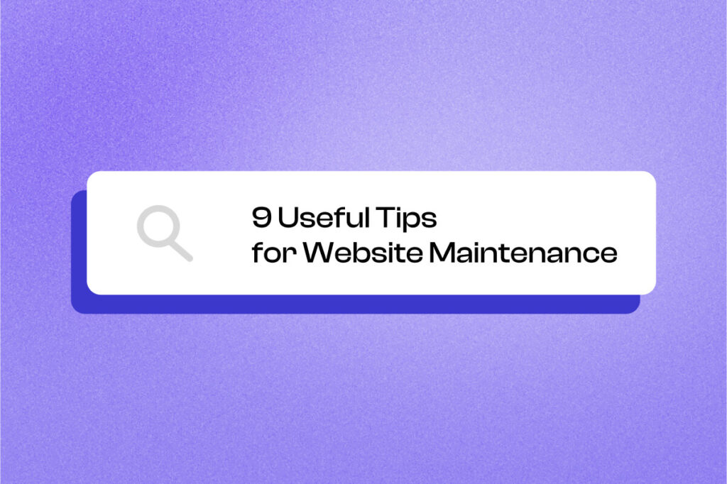 9 Useful Tips for Website Maintenance Cover Photo