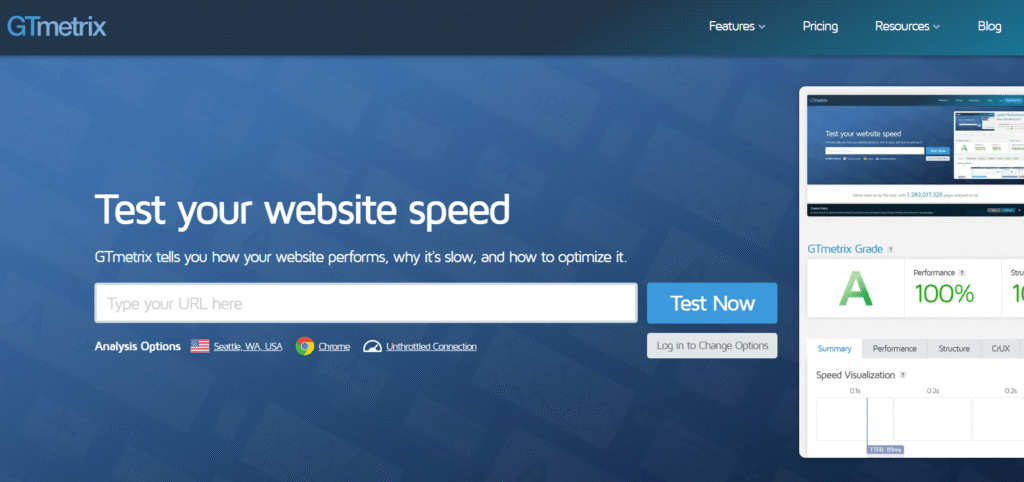 GTmetric website