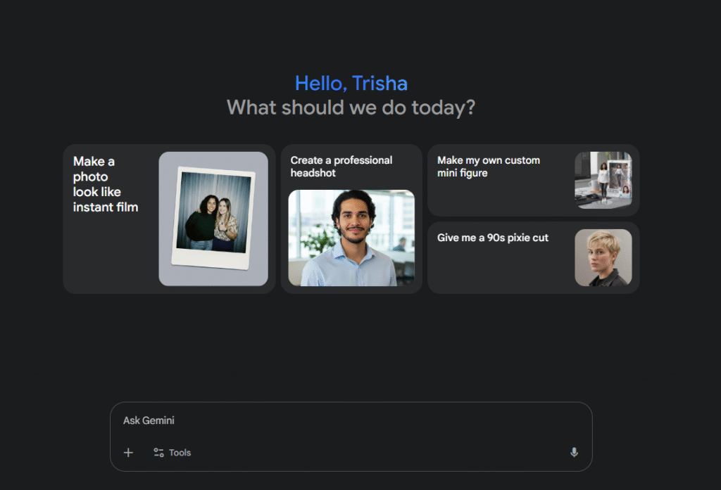 Google Gemini Website