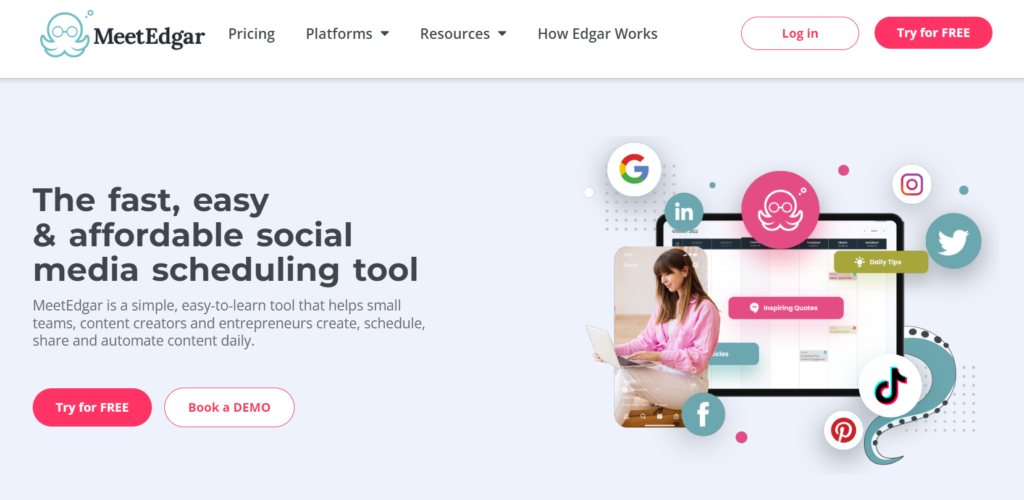 MeetEdgar, a social media marketing tool