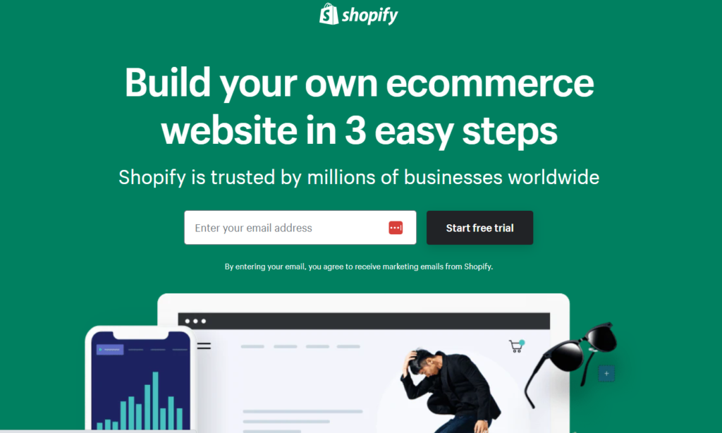 Shopify, one of the many digital marketing tools you can use