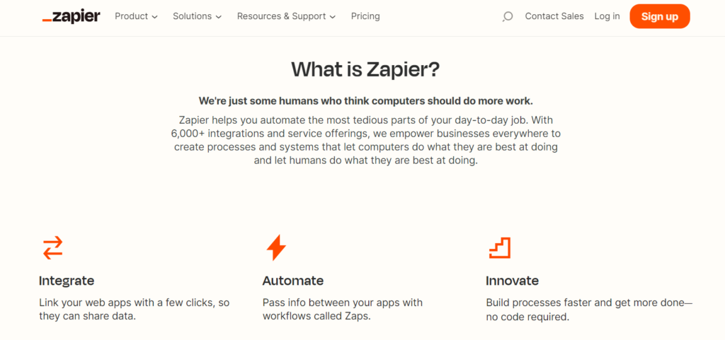 Zapier - Process Automation Artificial Intelligence