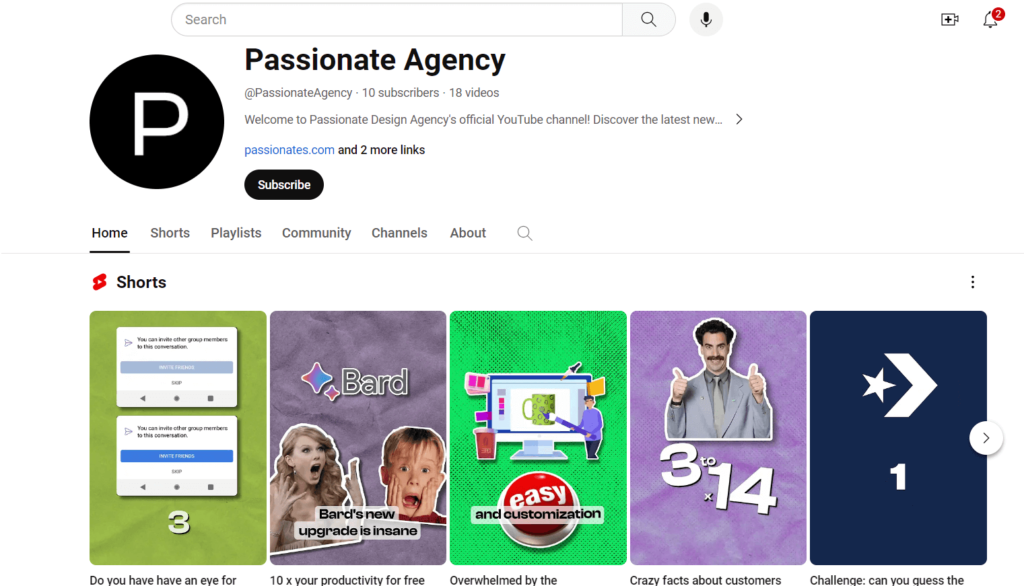 Passionate Agency Youtube