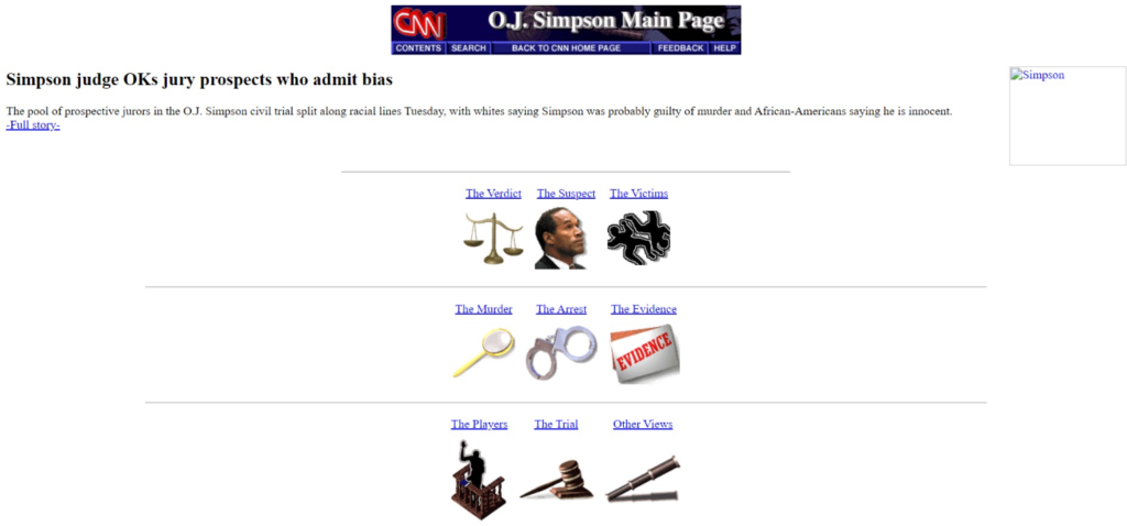 CNN's O.J. Simpson Trial Page