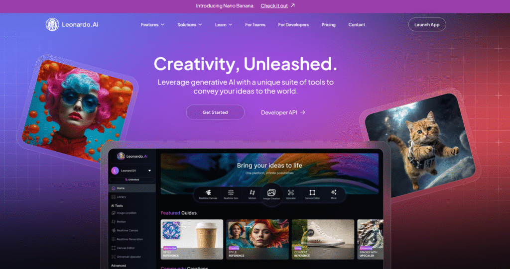 Leonardo.ai website