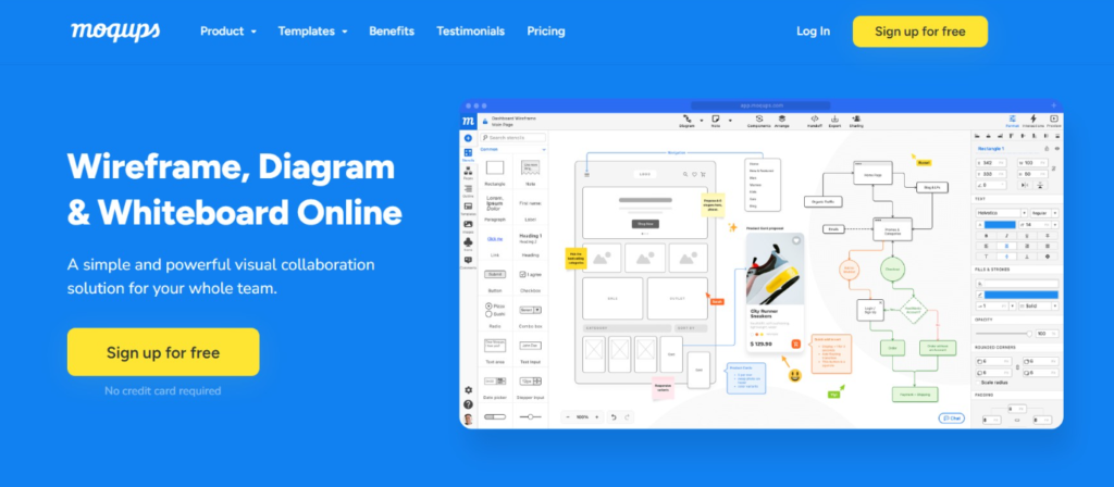 Moqups website