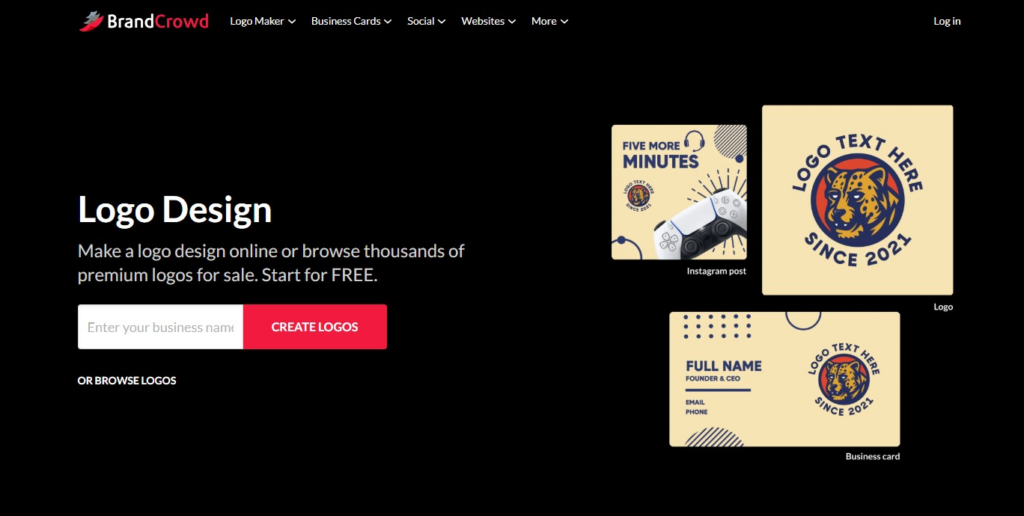 BrandCrowd website