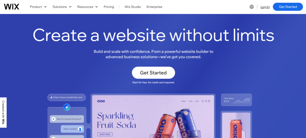 Wix website